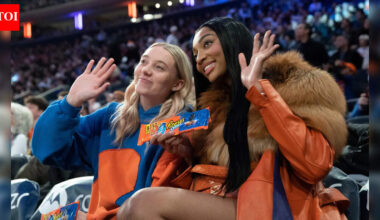 WNBA stars Paige Bueckers and Angel Reese steal spotlight with dazzling courtside appearance at New York Liberty–Orlando Magic game | NBA News