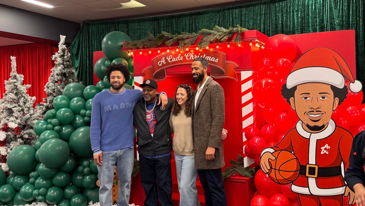 Inside Detroit Pistons star Cade Cunningham's holiday giving event