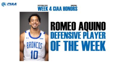 Aquino Named Week #4 CIAA Men's Basketball Defensive Player of the Week