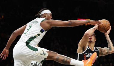 Nets rout Bucks 127-82 to match franchise record for margin of victory