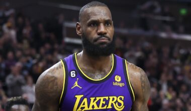 LeBron James in a Lakers jersey