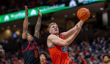 Dallin Hall, Jacari White lead No. 23 Virginia to 80-72 win over former ACC rival Maryland