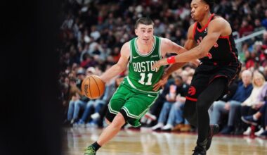 Short-handed Celtics win again in Toronto