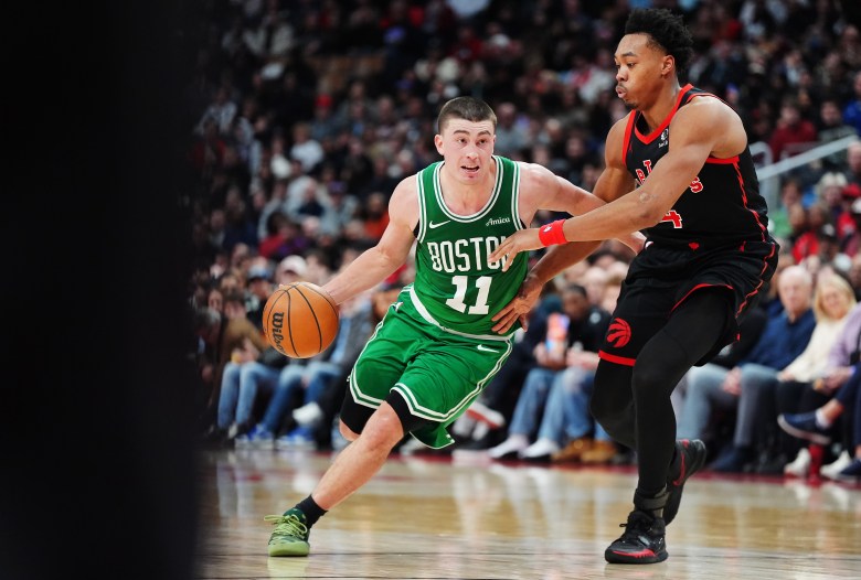 Short-handed Celtics win again in Toronto