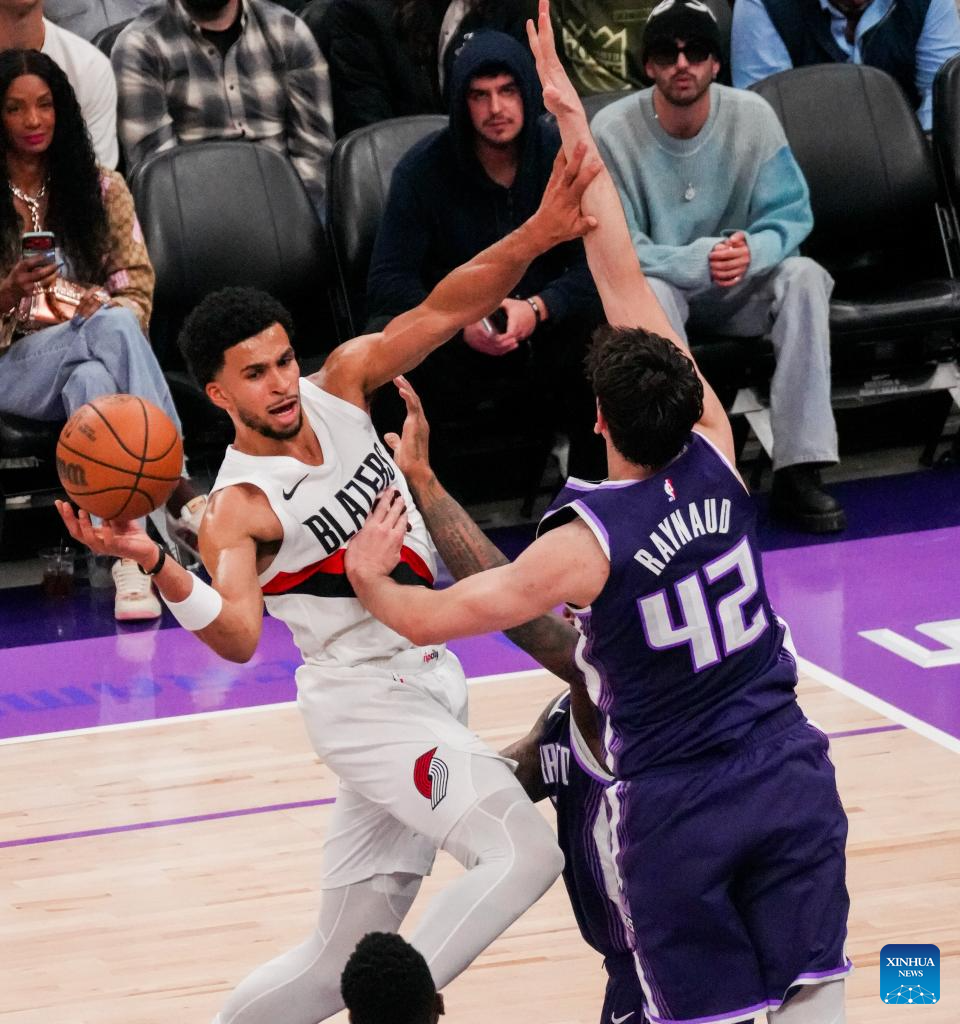 Portland Trail Blazers vs. Sacramento Kings-Xinhua
