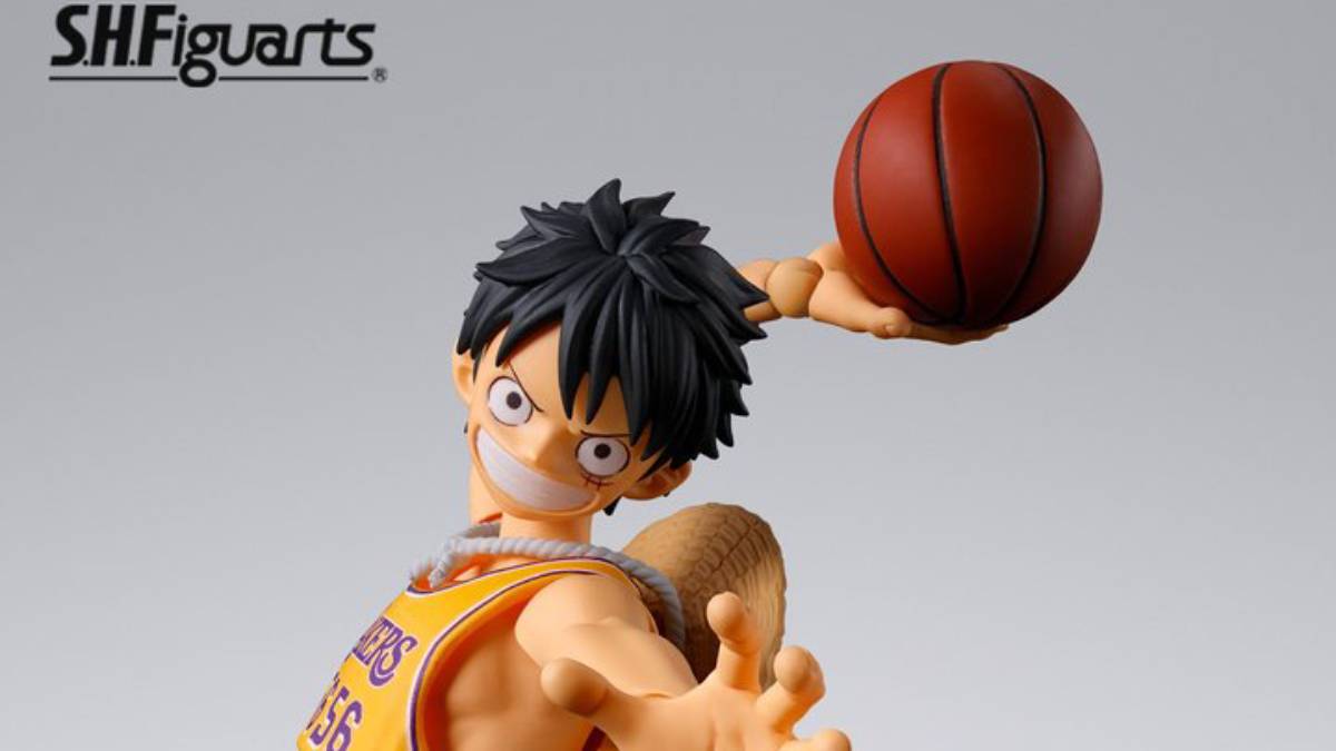 SH Figuarts One Piece Luffy Uniform Wears LA Lakers Uniform