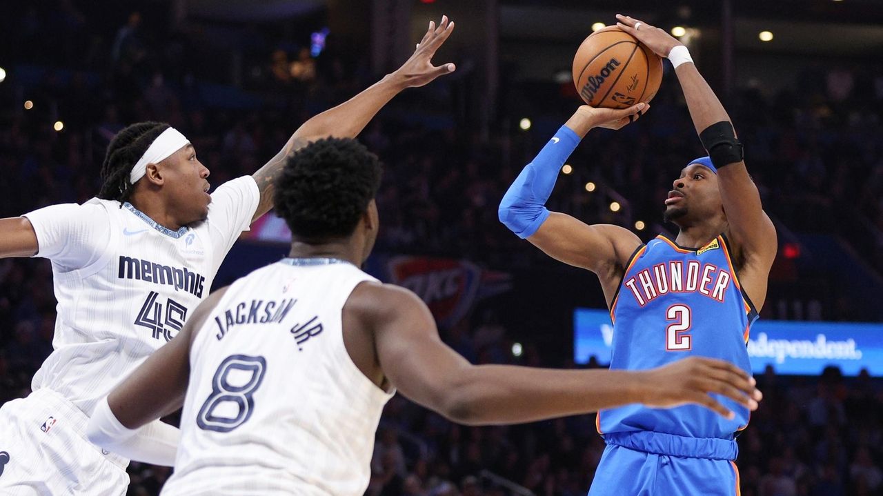 Gilgeous-Alexander scores 31, Thunder rebound from 2 losses in 3 games to beat Grizzlies 119-103