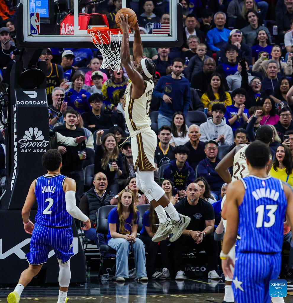 Golden State Warriors vs. Orlando Magic-Xinhua