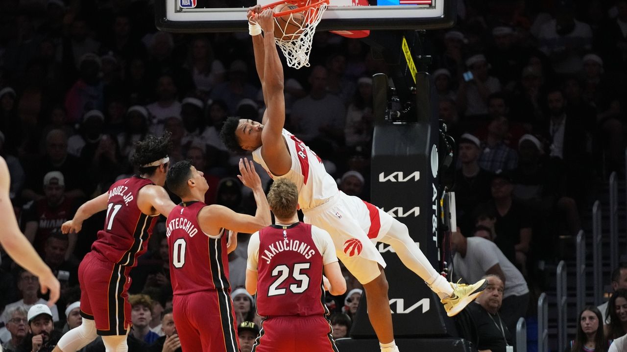 Barnes scores 27, Raptors ease past reeling Heat 112-91. It's Miami's 9th loss in an 11-game span