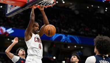 Evan Mobley makes a quick return from a calf strain to rejoin the Cavaliers on Christmas