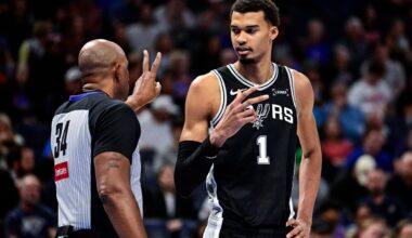 Wembanyama returns to starting lineup for Spurs against Jazz but Fox out with hip injury