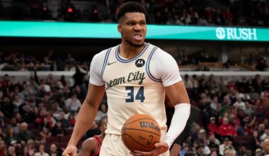 Giannis Anteotokounmpo nearly stars melee after dunk