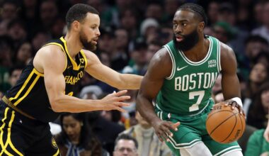 Celtics' Jaylen Brown Explains Why He'd Beat Warriors' Steph Curry in 1-on-1 in Video