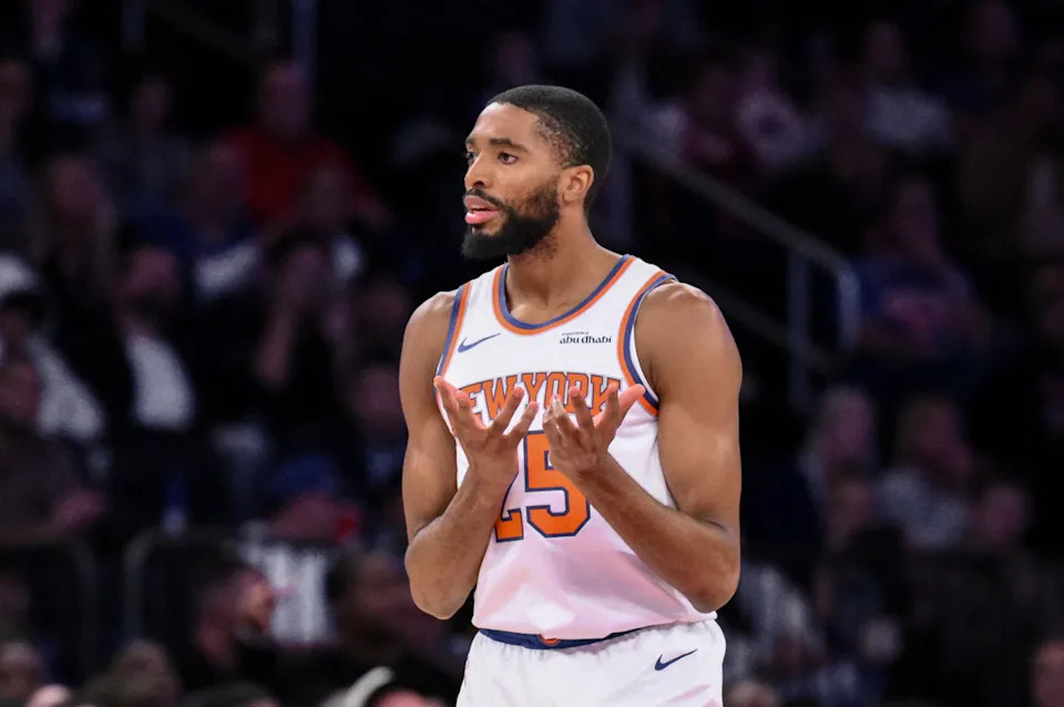 New York Knicks guard/forward Mikal Bridges (25)Credit&colon; John Jones-Imagn Images