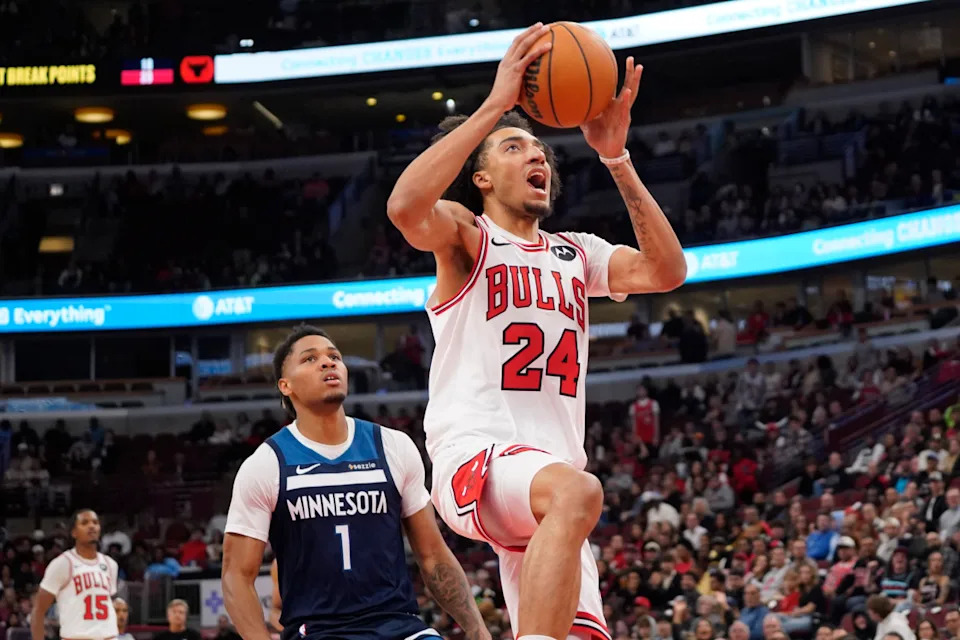 Chicago Bulls forward Noa Essengue (24)David Banks-Imagn Images