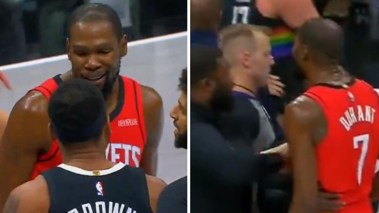 Kevin Durant fight with Bruce Brown, Houston Rockets v Denver Nuggets, Johnny Furphy career-high 18 points, Jock Landale, Memphis Grizzlies v Washington Wizards, scores, results, highlights, stats, latest news