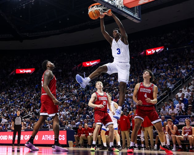 Social media reacts to AJ Dybantsa's first career triple-double – Deseret News