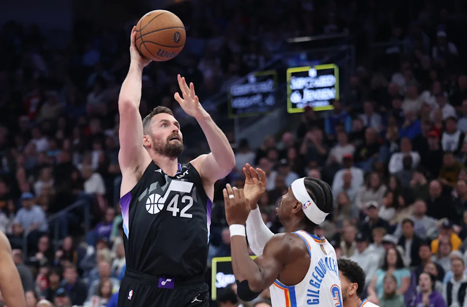 Utah Jazz forward Kevin Love (42)Rob Gray-Imagn Images