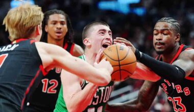 Raptors can't keep pace with Pritchard, undermanned Celtics in loss