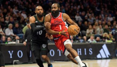 Heartbreak for record-setting Harden as Wolves wound Clippers