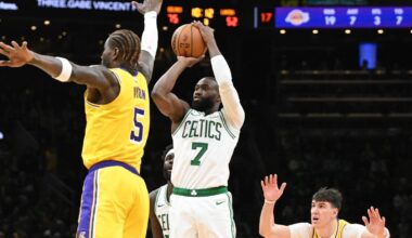 Watch highlights of the Celtics’ 126-105 win over the Lakers – NBC4 Washington