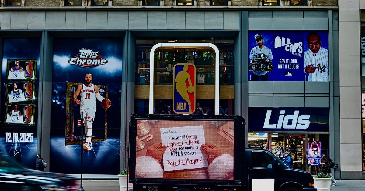 Santa billboard pokes at Silver and Engelbert over WNBA talks