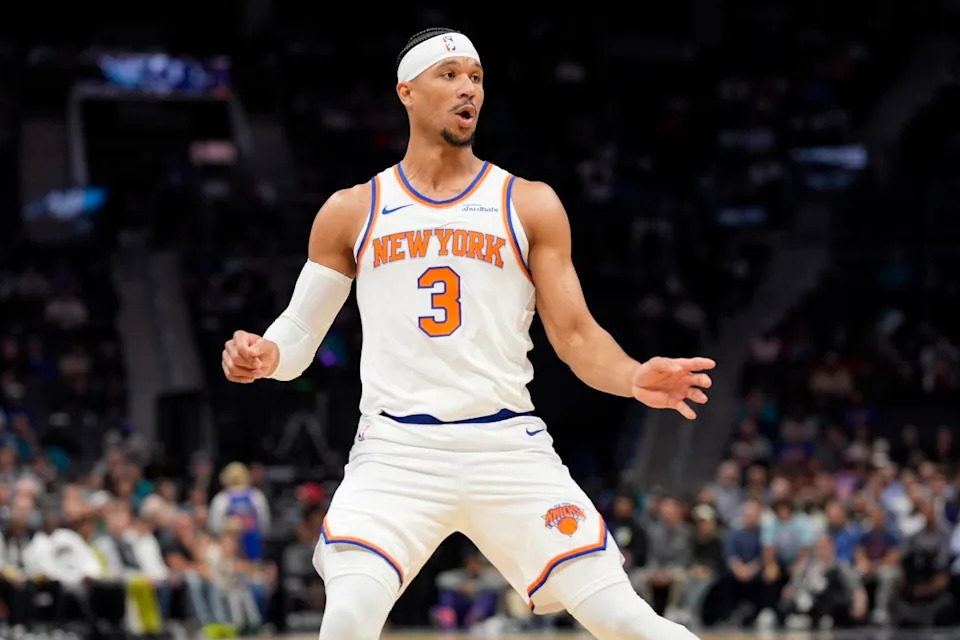 New York Knicks guard Josh Hart (3).© Jim Dedmon-Imagn Images