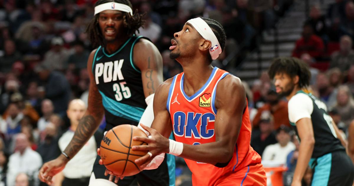 Gilgeous-Alexander scores 26, Thunder hold on to beat Trail Blazers 123-115 |