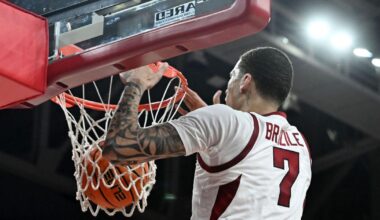 No. 25 Razorbacks shock No. 6 Cardinals, 89-80 - Log Cabin Democrat
