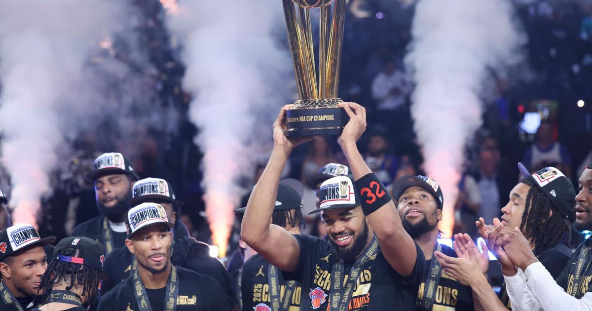 Knicks celebrate their NBA Cup title, even though they aren't commemorating it with a banner | Sports