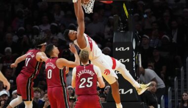 Barnes scores 27, Raptors ease past reeling Heat 112-91. It's Miami's 9th loss in an 11-game span | National