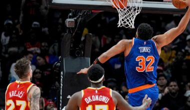 Karl-Anthony Towns scores 36 and Jalen Brunson adds 34 as Knicks hold off struggling Hawks 128-125 | Pro National Sports