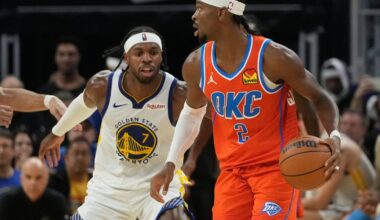 Shai Gilgeous-Alexander scores 38 points as defending champion Thunder hold off Warriors 124-112 :: WRAL.com