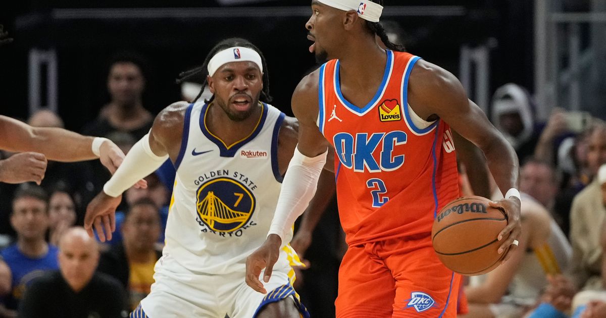 Shai Gilgeous-Alexander scores 38 points as defending champion Thunder hold off Warriors 124-112 :: WRAL.com