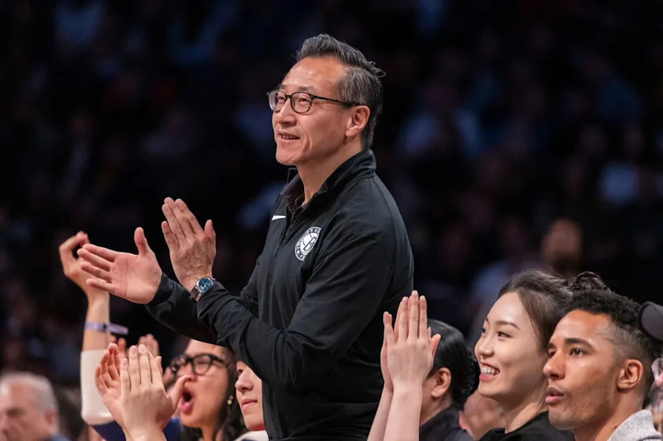 Brooklyn Nets owner Joe Tsai look on during the first half against the Sacramento Kings at Barclays Center, Sunday, April 7, 2024, in Brooklyn, NY. Corey Sipkin for the NY POST