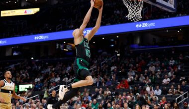 The Celtics matched a franchise record during a blowout win over the Wizards