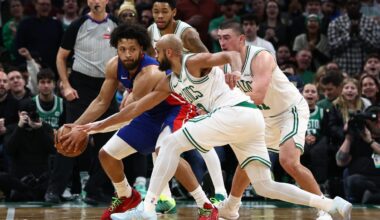 Derrick White points to Cade Cunningham, late errors in Celtics loss to Pistons