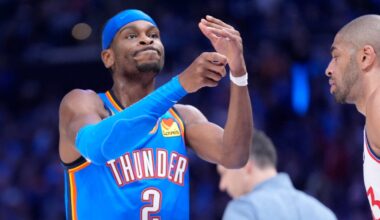 SGA, OKC Thunder cruise past Clippers in first game back from NBA Cup