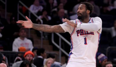 Sixers' Andre Drummond discusses career shooting night vs. Knicks