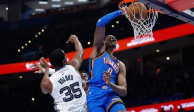 Thunder pull away late in 119-103 win over Grizzlies