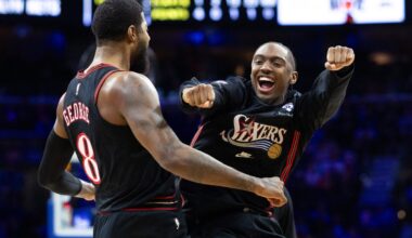 Tyrese Maxey, Paul George talk next steps for Big 3 after loss to Nets