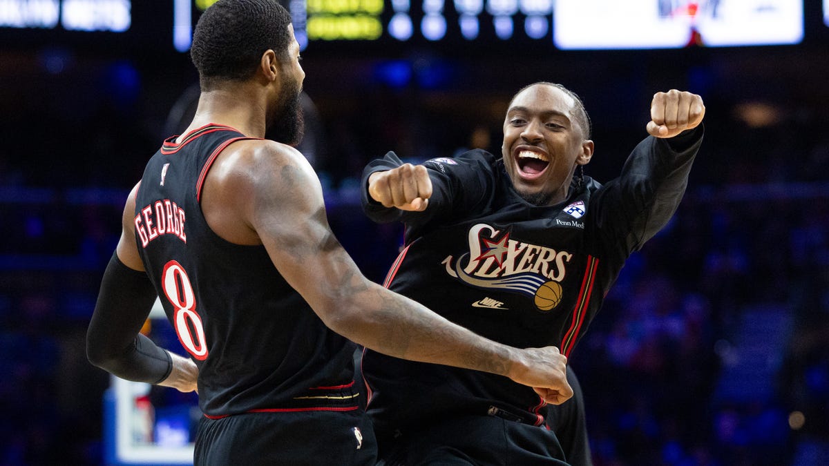 Tyrese Maxey, Paul George talk next steps for Big 3 after loss to Nets