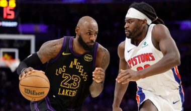 LeBron James points, stats in Pistons vs Lakers birthday game