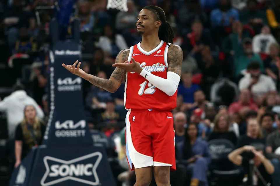 Memphis Grizzlies guard Ja Morant (12)Petre Thomas-Imagn Images