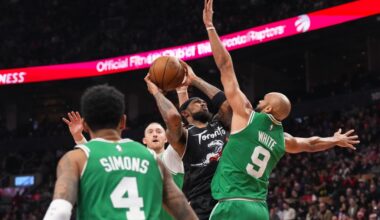 Celtics vault to third place in East by beating Raptors for fifth straight win