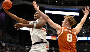 No. 5 UConn men complete nonconference slate with 71-63 win over Texas
