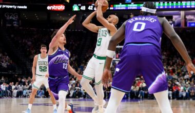 Derrick White's record-setting block party powers Celtics past Jazz