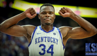 Kentucky football coach Will Stein is the Y at Rupp arena, via Dr. Michael Huang, KSR