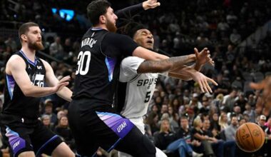 Spurs’ win streak ends as Markkanen, George power Jazz to 127-114 victory