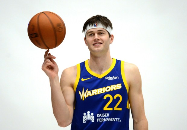 Santa Cruz Warriors Alex Toohey during the team's media day at Kaiser Permanente Arena in Santa Cruz, Calif., on Monday, Nov. 3, 2025. (Doug Duran/Bay Area News Group)